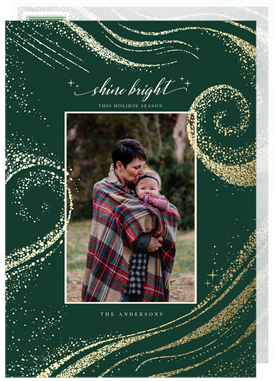 'Shine Bright Swirls' Holiday Greetings Card