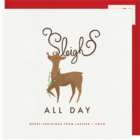 'Sleigh All Day' Christmas Greetings Card