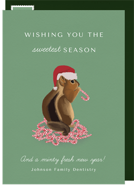 'Minty Fresh' Business Holiday Greetings Card