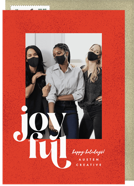 'Framed Joyful' Business Holiday Greetings Card