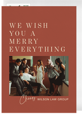 'Merry Everything' Business Holiday Greetings Card