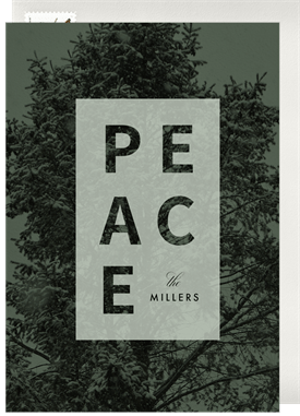 'Peace Tree' Christmas Greetings Card