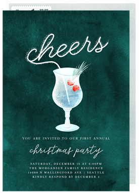 'Frosty Cheers' Christmas Party Invitation