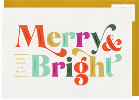 'Bold Merry & Bright' Christmas Greetings Card