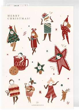 'Party Scene' Christmas Greetings Card