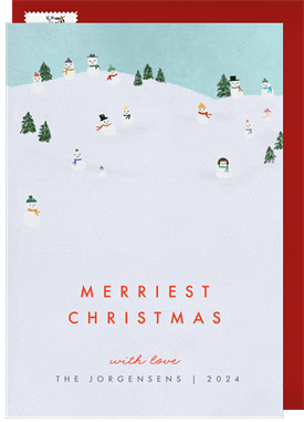 'Friendly Snowmen' Christmas Greetings Card