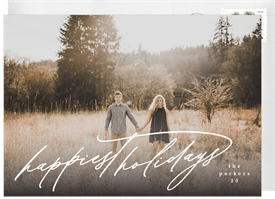 'Happiest Script' Holiday Greetings Card