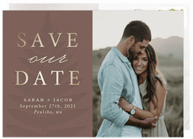 'Delicate Fern' Wedding Save the Date