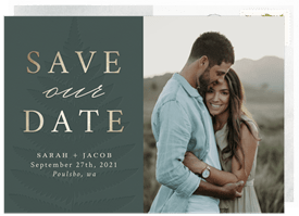 'Delicate Fern' Wedding Save the Date