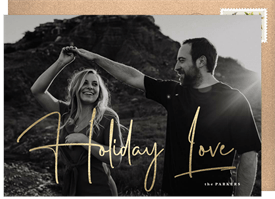 'Holiday Love Script' Holiday Greetings Card