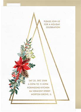 'Triangle Duo' Business Holiday Party Invitation