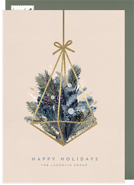 'Botanical Prism' Business Holiday Greetings Card