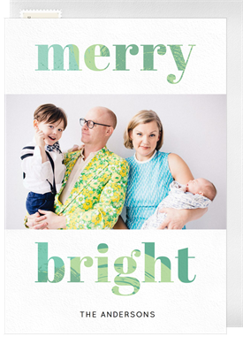 'Painterly Merry Bright' Holiday Greetings Card
