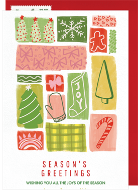 'Joys Of The Season' Christmas Greetings Card