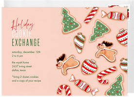 'Festive Cookies' Christmas Party Invitation