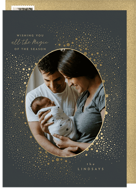 'Golden Shimmer' Holiday Greetings Card