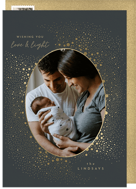 'Golden Shimmer' Hanukkah Card