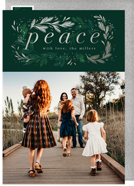 'Peace And Pine' Holiday Greetings Card