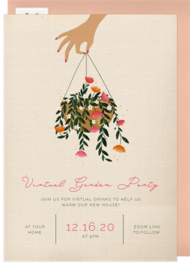 'Sweet Hanging Plant' Virtual / Remote Invitation