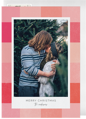 'Festive Gingham' Christmas Greetings Card