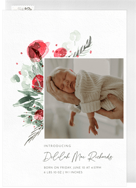 'Fresh Bouquet' Birth Announcement