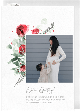 'Fresh Bouquet' Pregnancy Announcement