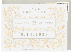 'Double Frame Foliage' Wedding Save the Date