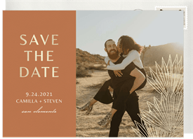 'Dried Palms' Wedding Save the Date