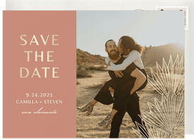 'Dried Palms' Wedding Save the Date