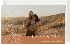 'Dried Palms' Wedding Thank You Note