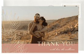 'Dried Palms' Wedding Thank You Note