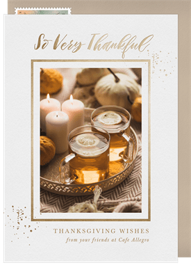 'So Very Thankful' Business Thanksgiving Card