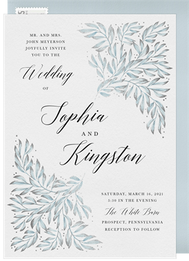 'Gilded Foliage' Wedding Invitation