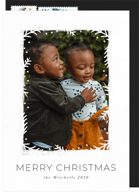 'Snowy Frame' Christmas Greetings Card