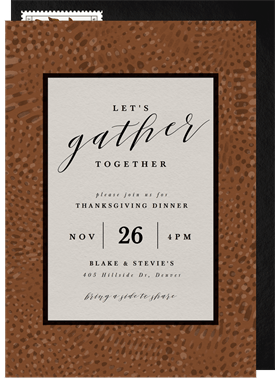 'Textile' Thanksgiving Invitation