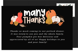 'Give Thanks Pumpkins' Thanksgiving Thank You Note