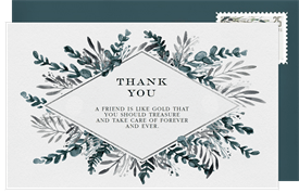 'Sprigs' Wedding Thank You Note