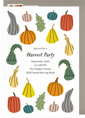'Gourdness Gracious' Fall Party Invitation