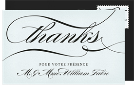 'Love Statement' Wedding Thank You Note