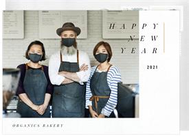 'Modern New Year' Business New Year's Greeting Card