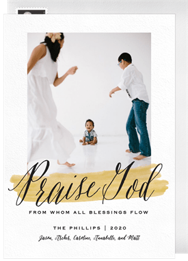 'Praise God' Christmas Greetings Card