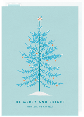 'Retro Tree' Holiday Greetings Card