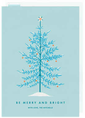 'Retro Tree' Christmas Greetings Card