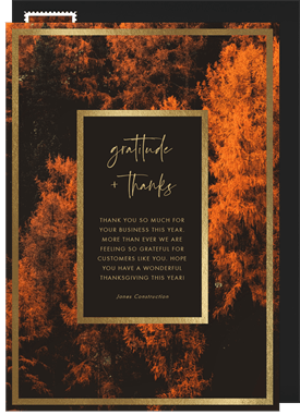 'Fall Forest' Business Thanksgiving Card