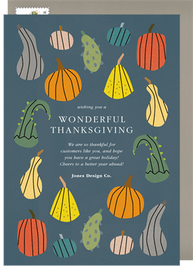 'Gourdness Gracious' Business Thanksgiving Card