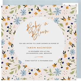 'Baby In Bloom' Baby Shower Invitation