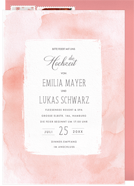 'Watercolor Wash' Wedding Invitation