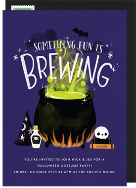 'Brewing Fun' Halloween Invitation