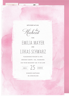 'Watercolor Wash' Wedding Invitation