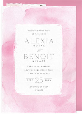 'Watercolor Wash' Wedding Invitation